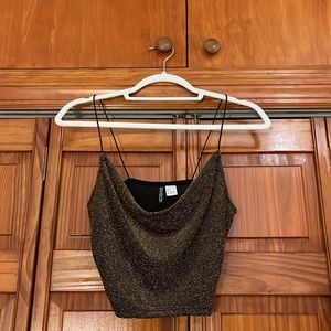H&M Gold Glittery Top
